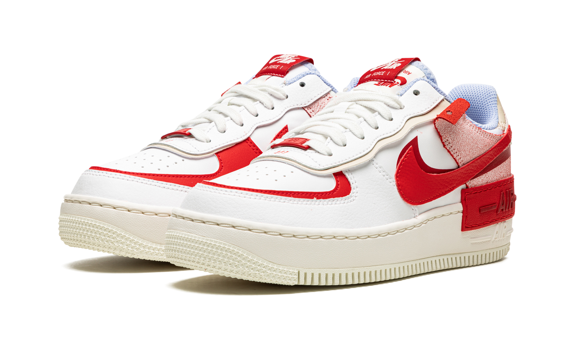 Nike AIR FORCE 1 LO SHADO MNS WMNS Red Cracked Leather CI0919 108