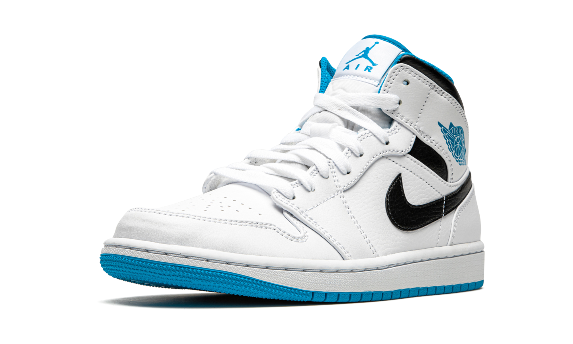 Air Jordan 1 Mid White / Laser Blue 554724 141