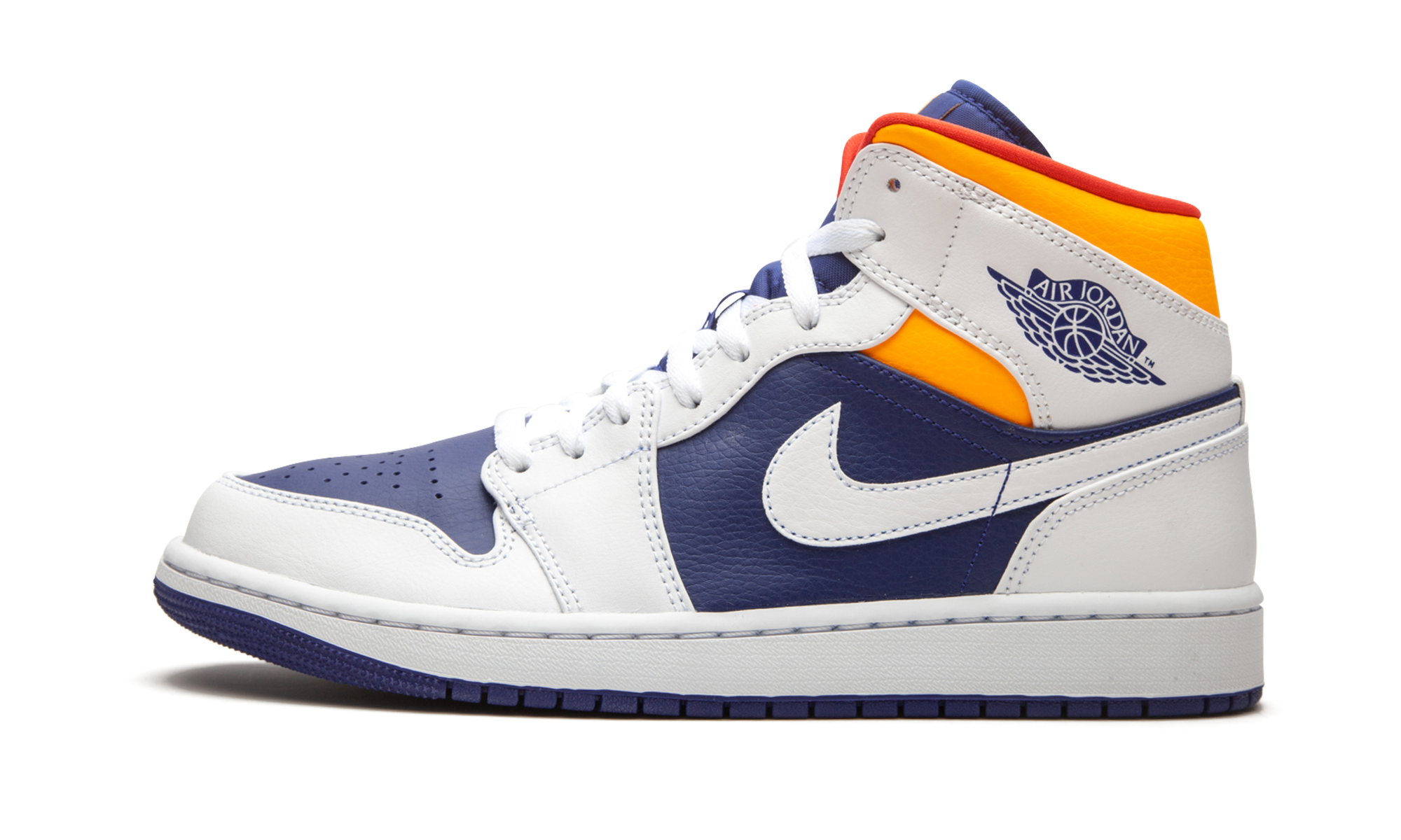 Air Jordan 1 Mid Royal Blue / Laser Orange 554724 131