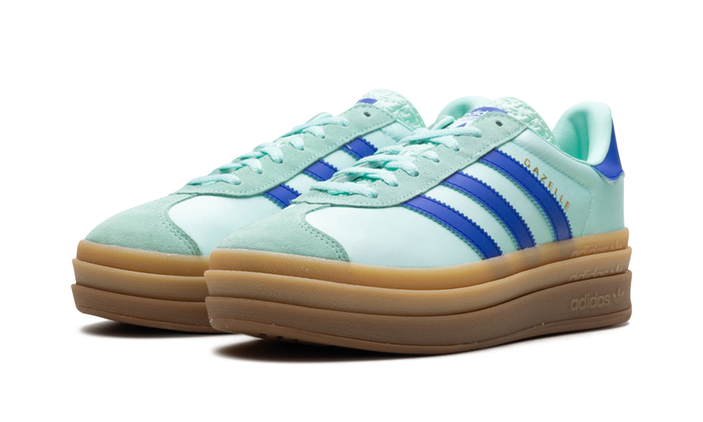 Adidas Gazelle Bold WMNS Clear Mint Lucid Blue Gold Metallic JI2702