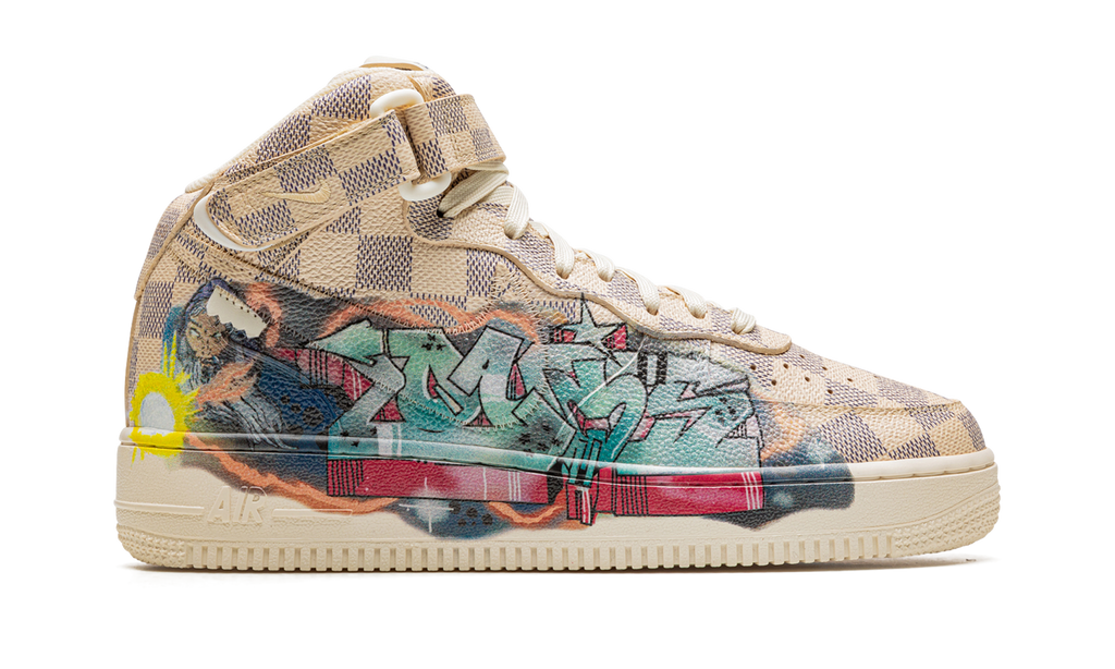 Nike Louis Vuitton Air Force 1 Mid Virgil Abloh - Graffiti 1A9VE0