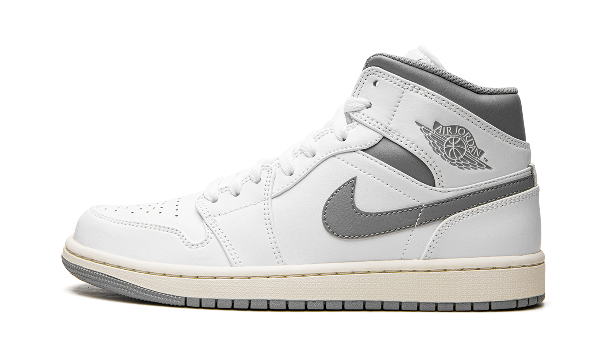 Air Jordan 1 Mid White / Stealth Grey 554724 135