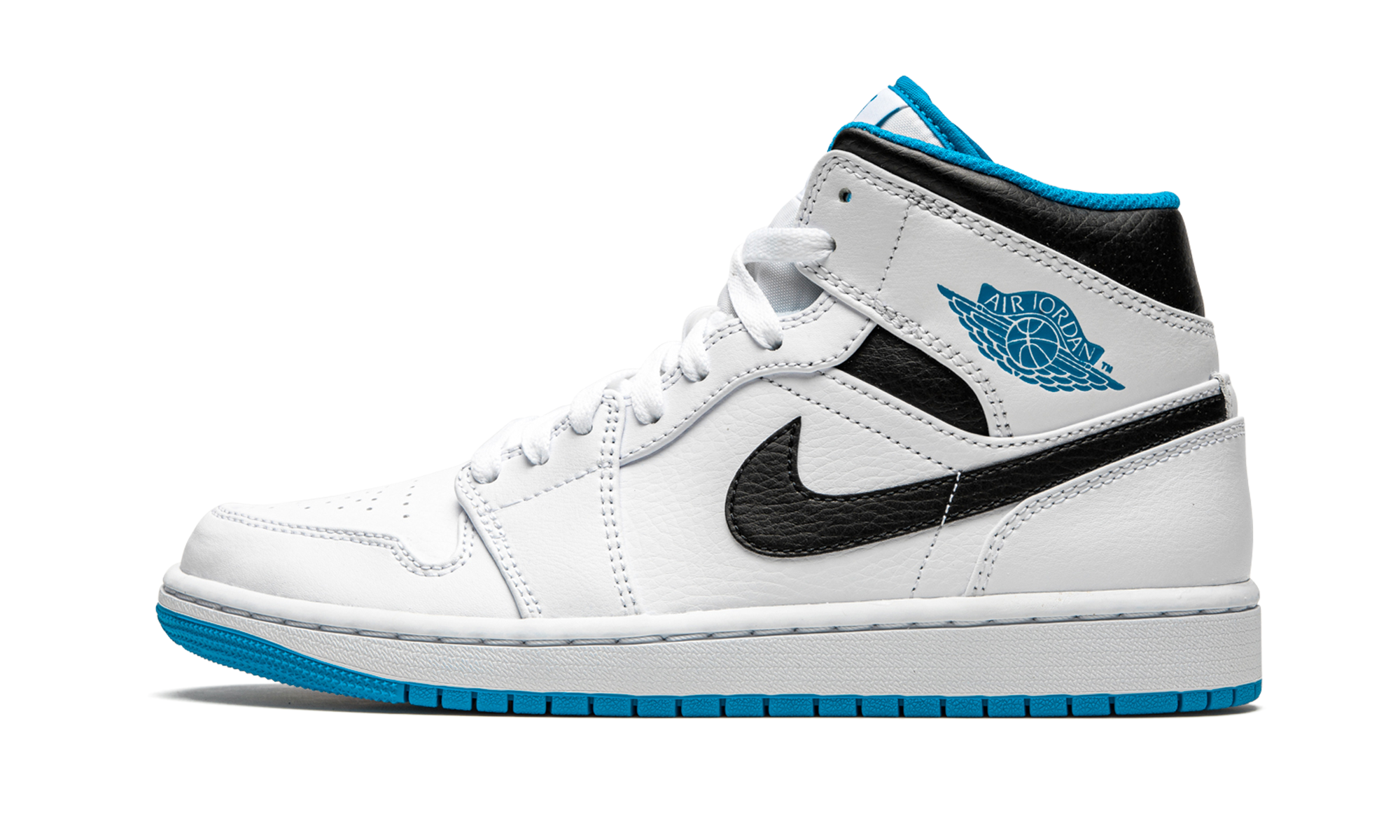 Air Jordan 1 Mid White / Laser Blue 554724 141