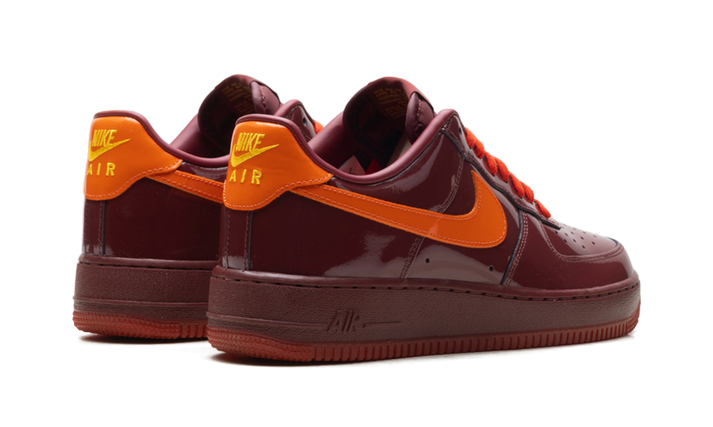 Nike Air Force 1 Low Patent Leather Dark Team Red Safety Orange IO4489 601