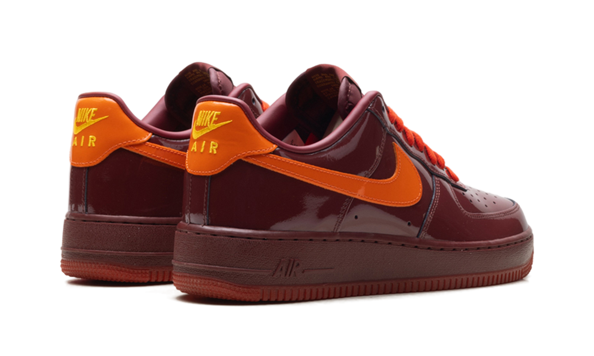 Nike Air Force 1 Low Patent Leather Dark Team Red Safety Orange IO4489 601