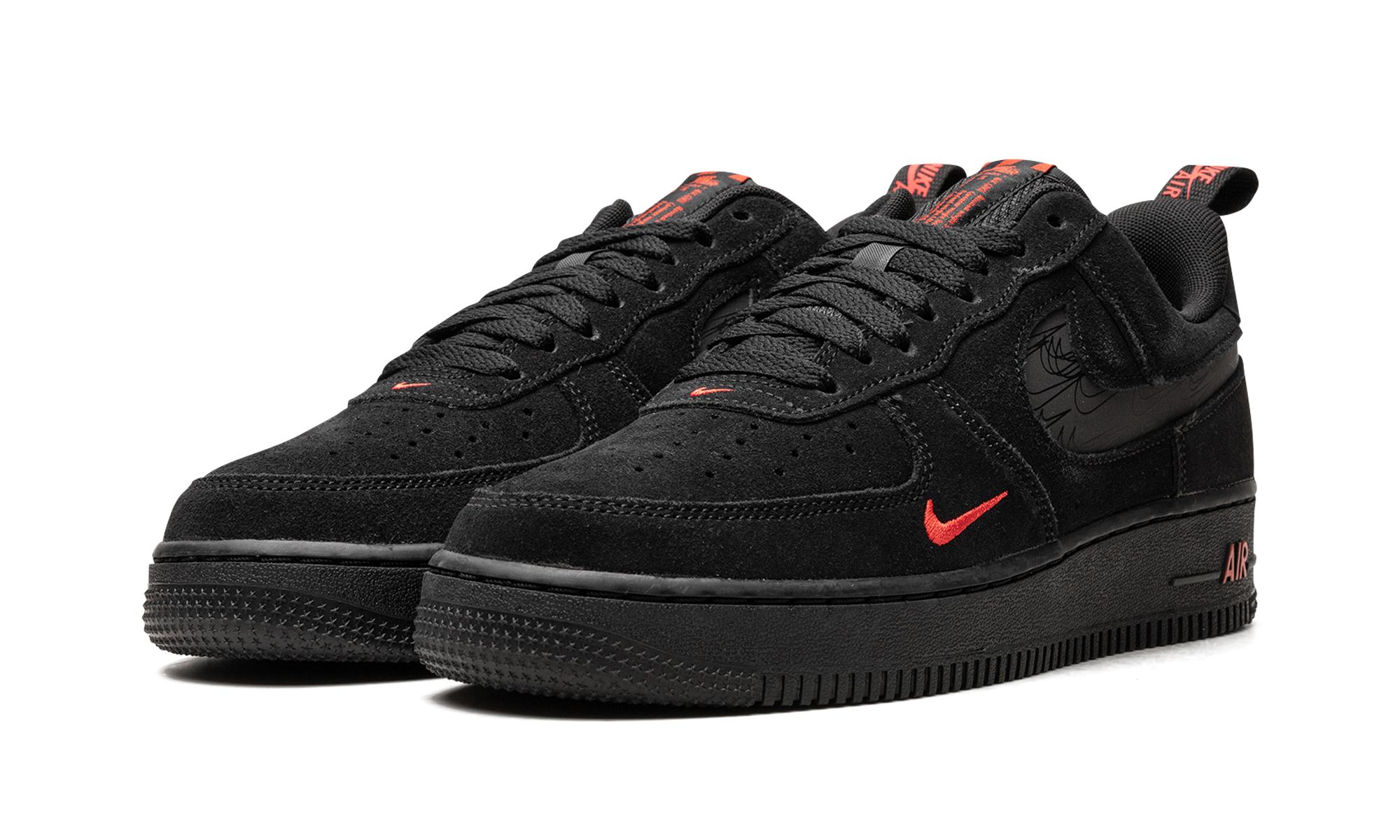 Nike Air Force 1 Low Multi Swoosh Black Crimson DZ4514 001