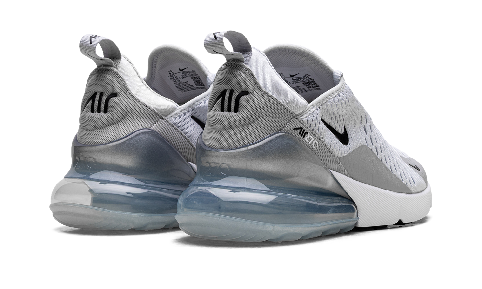 Nike Air Max 270 WMNS Pure Platinum Light Smoke Grey Metallic Silver Black AH6789 018