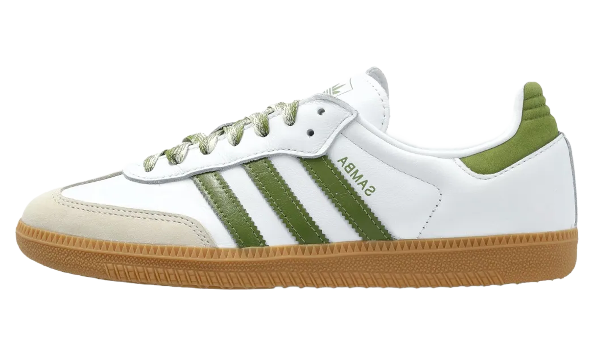Adidas Samba OG WMNS White Tech Olive Gum JS1352
