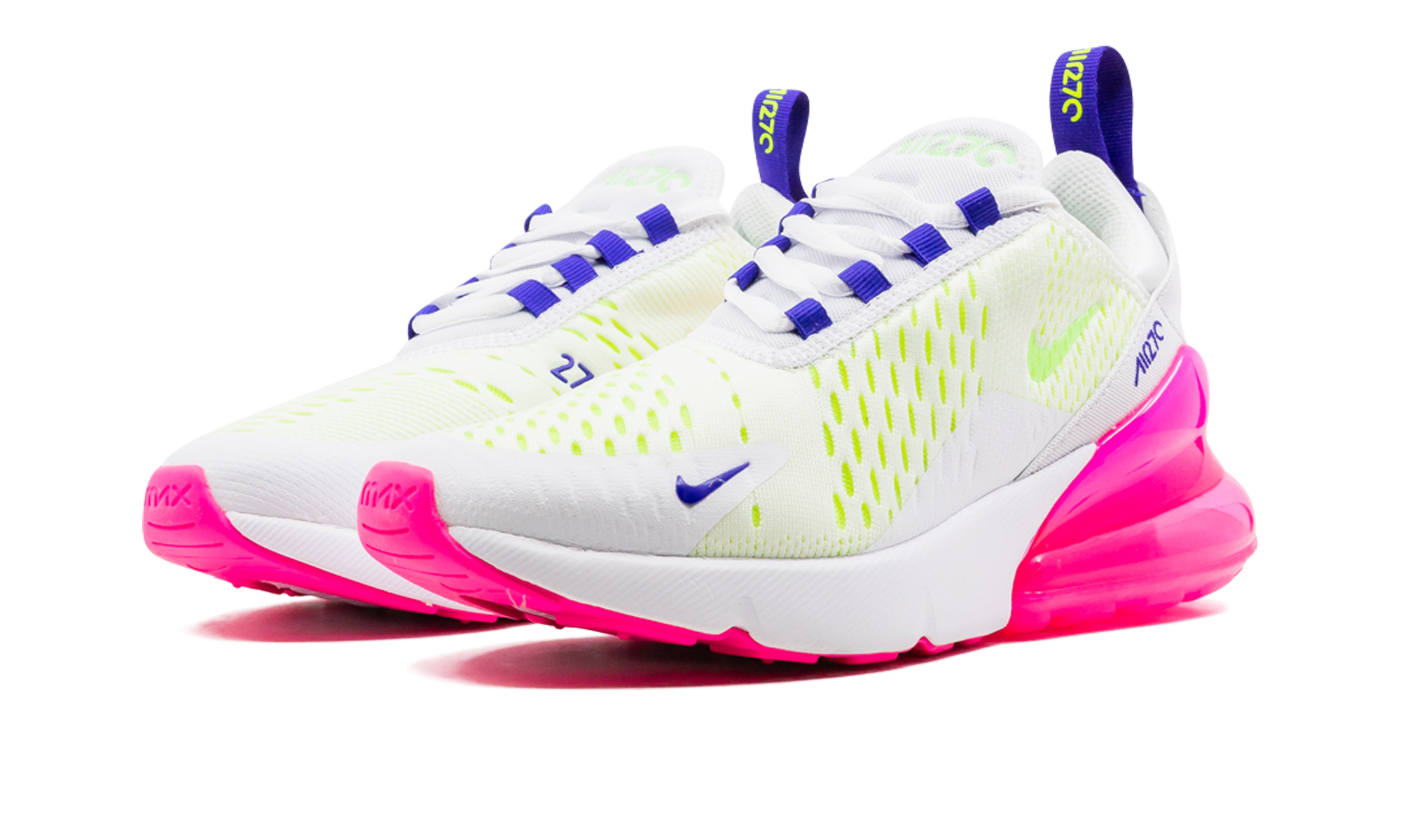 Nike AIR MAX 270 MNS WMNS White / Pink Blast / Volt DH0252 100