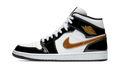Air Jordan 1 Mid SE Black Gold Patent Leather 852542 007