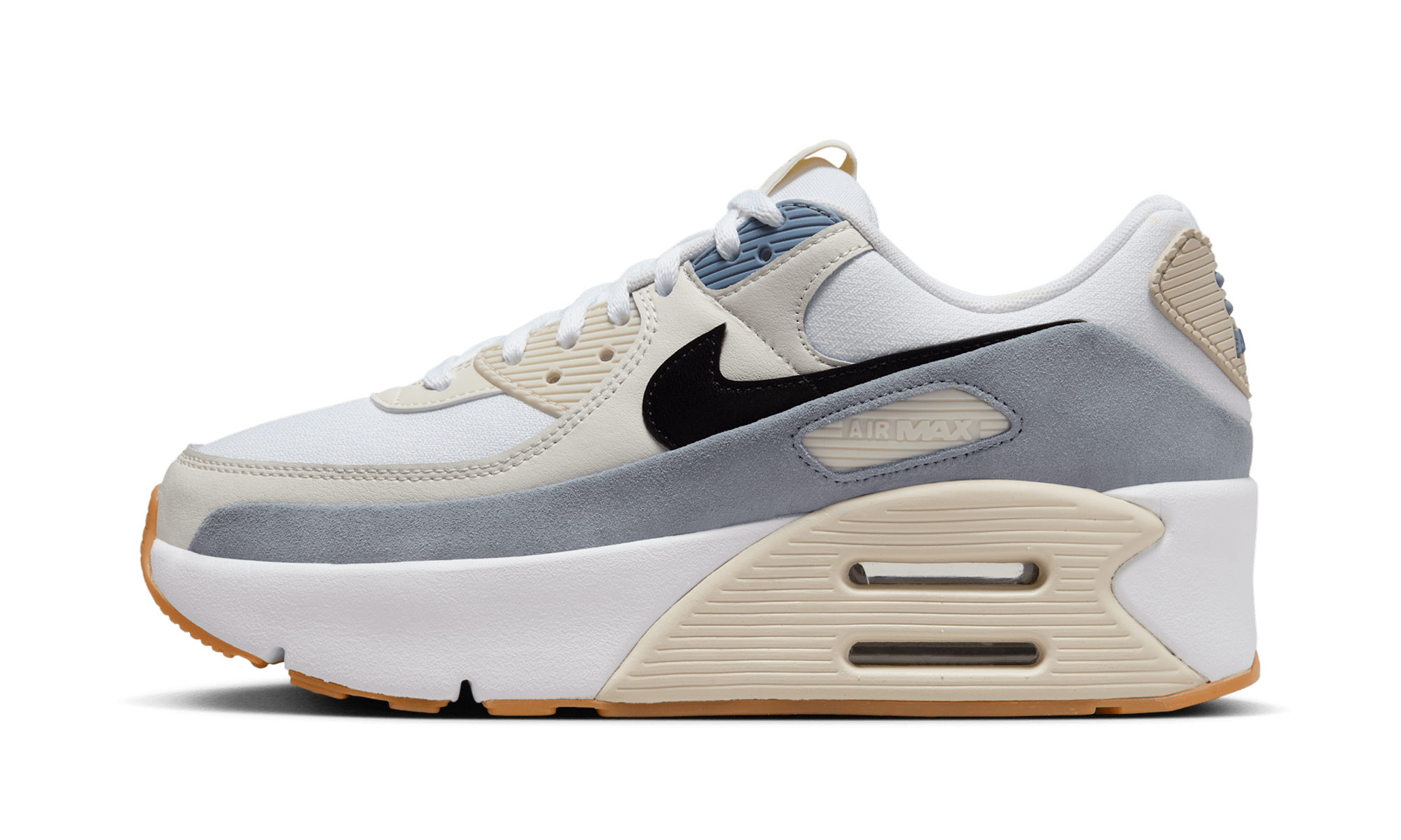 Nike Air Max 90 LV8 WMNS White Ashen Slate Light Orewood Brown Black FD4328 106