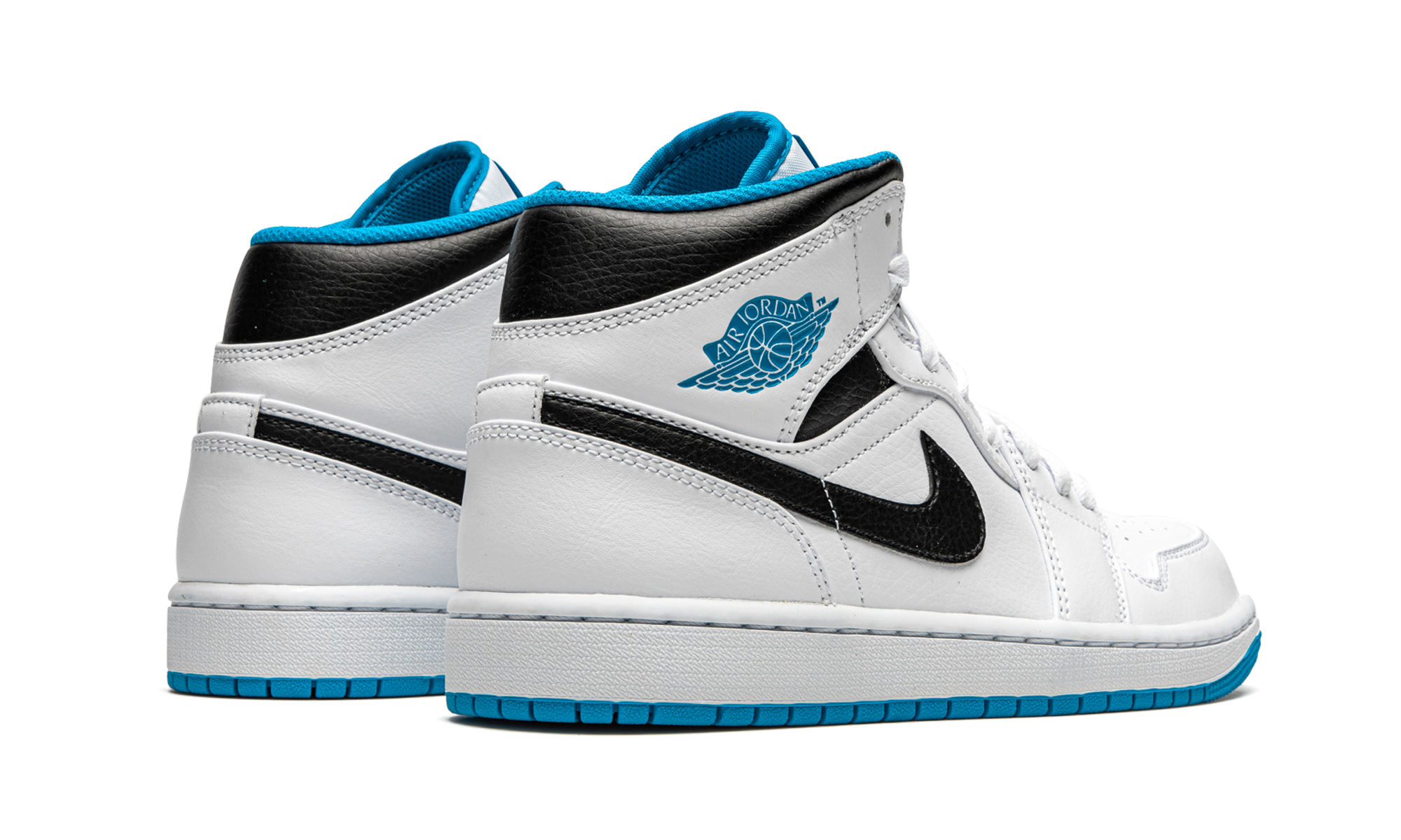 Air Jordan 1 Mid White / Laser Blue 554724 141