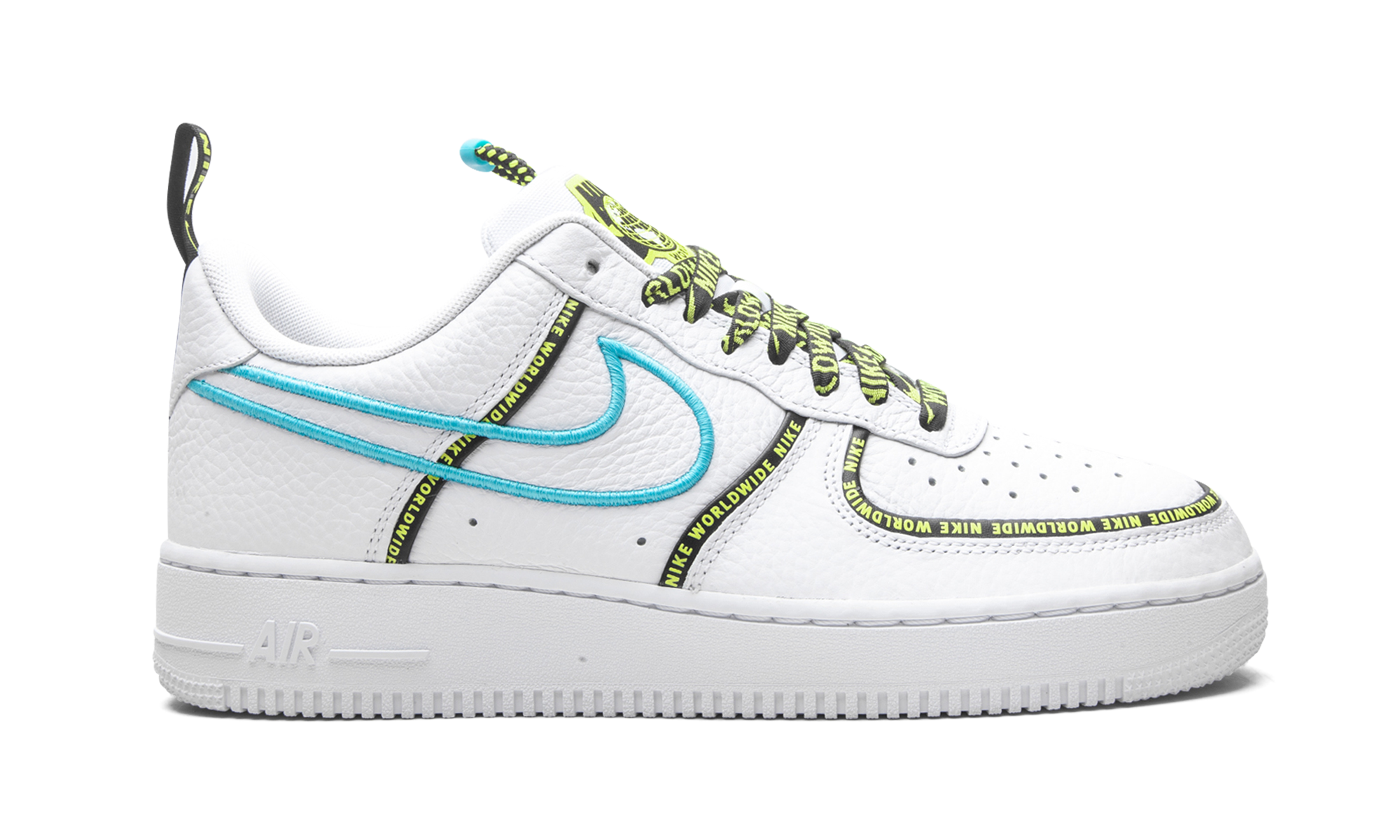 Nike Air Force 1 Low Worldwide White Blue Fury Volt