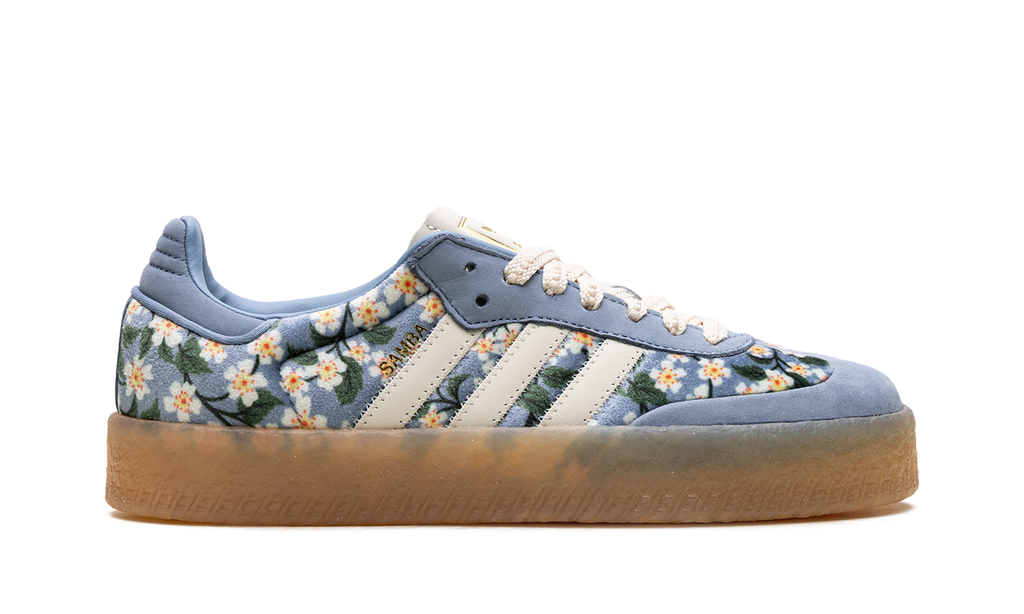Adidas Sambae WMNS Liberty London Floral Embroidery Blue Cream White JQ6046