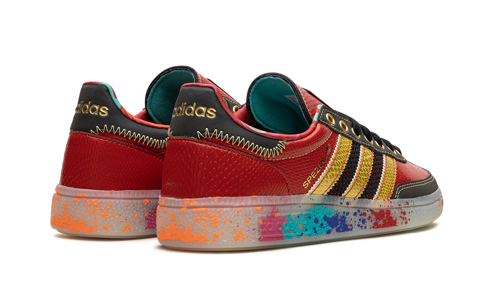 Adidas Handball Spezial S.E.E.D. - Scarlet Gold Paint Splatter ID8617