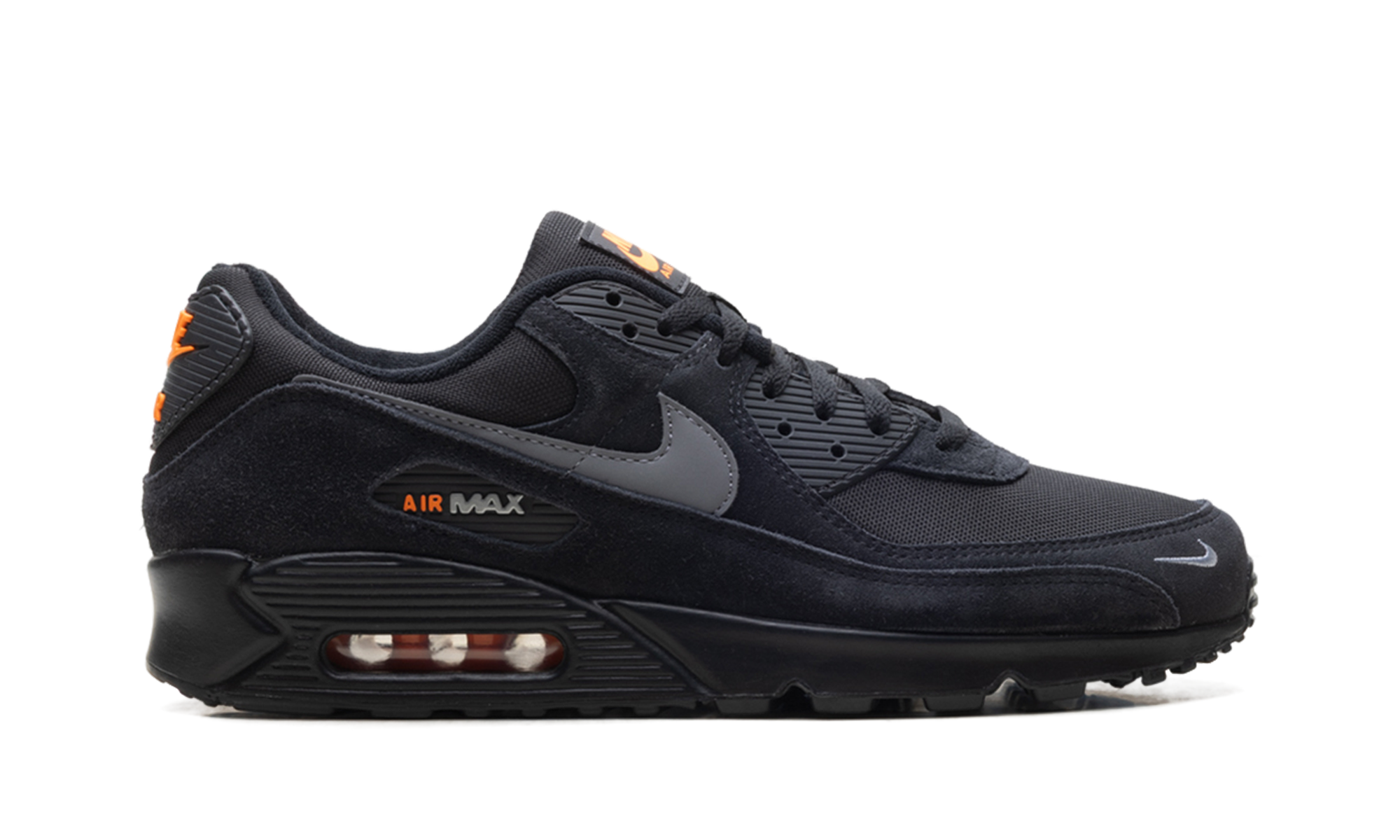 Nike Air Max 90 Black Metallic Cool Grey Orange DO6706 010