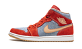 Air Jordan 1 Mid SE Denim Red Suede DM4352 600