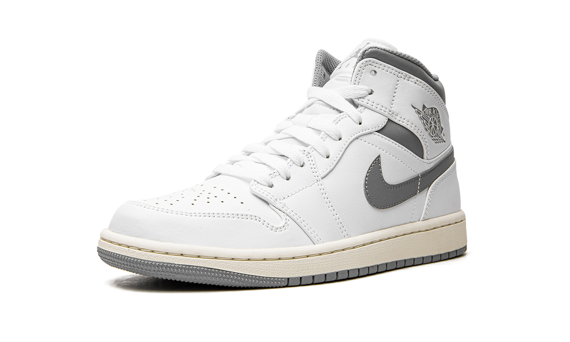 Air Jordan 1 Mid White / Stealth Grey 554724 135