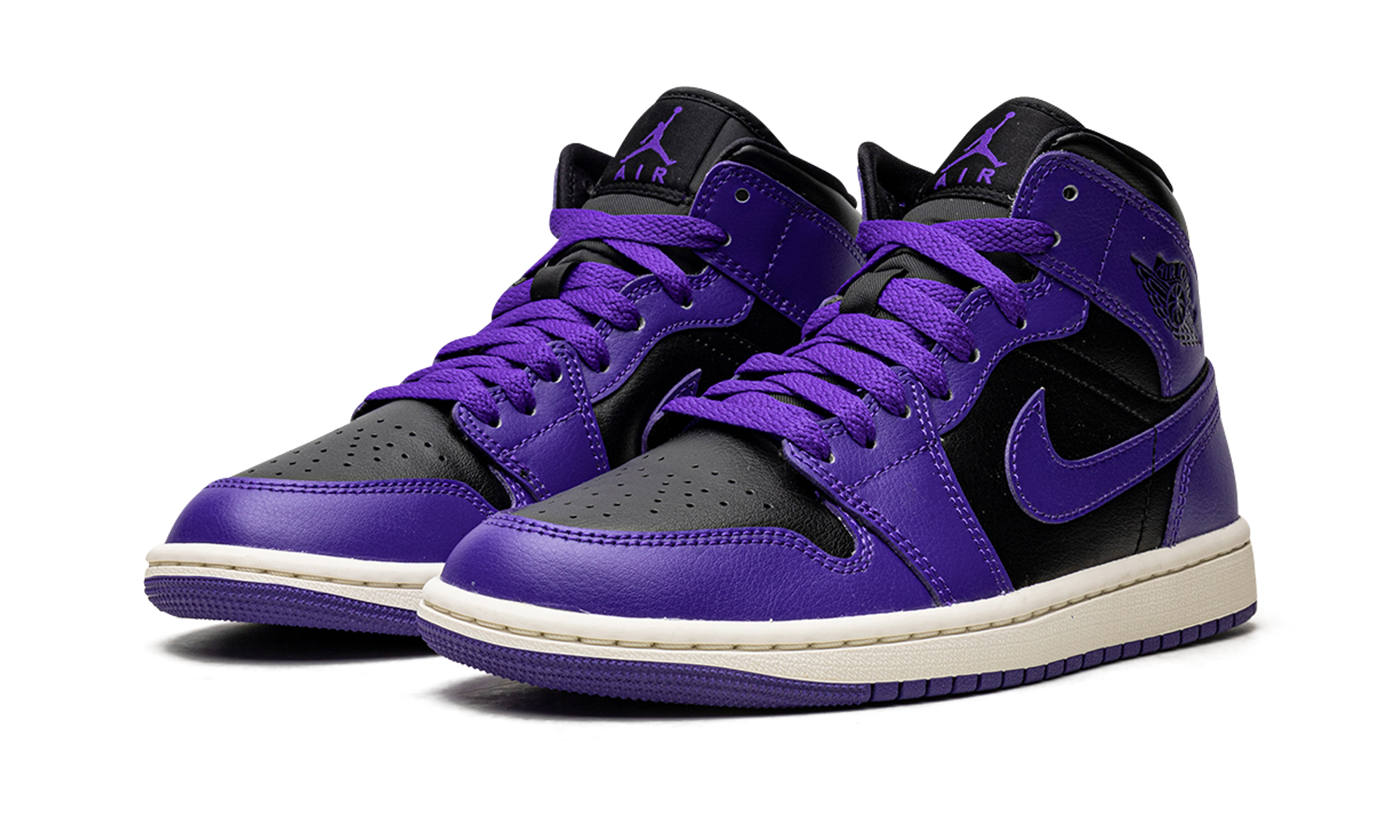 JORDAN 1 MID WMNS Black/Purple BQ6472 051