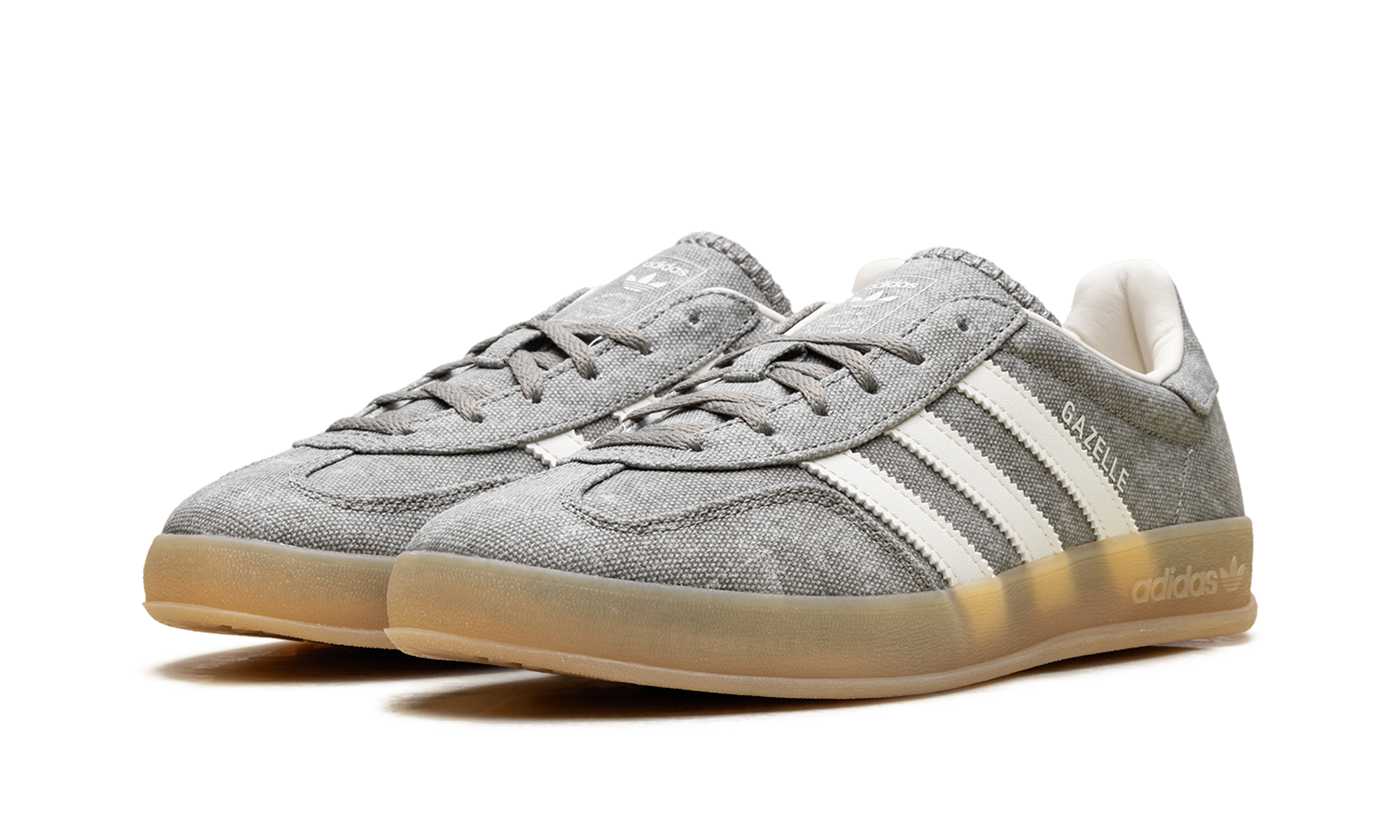 Adidas Gazelle Indoor WMNS Silver Pebble Off White Canvas IH7033