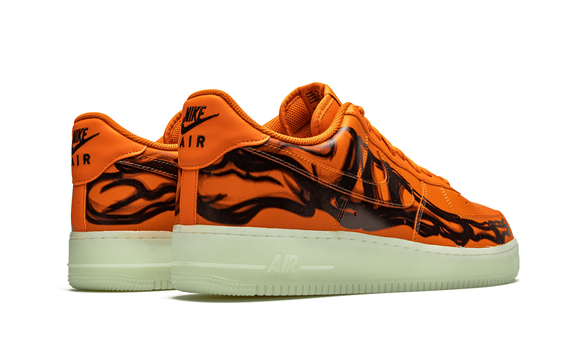 Nike Air Force 1 Low Orange Skeleton CU8067 800