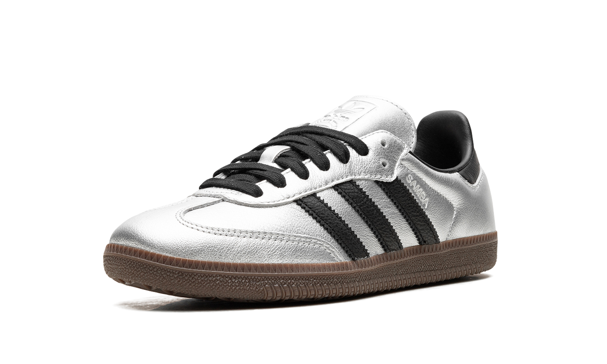 Adidas Samba OG WMNS Silver Metallic Black Gum JI4218