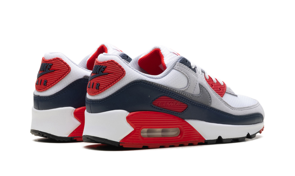 Nike AIR MAX 90 White/Cool Grey-university Red DM0029 117