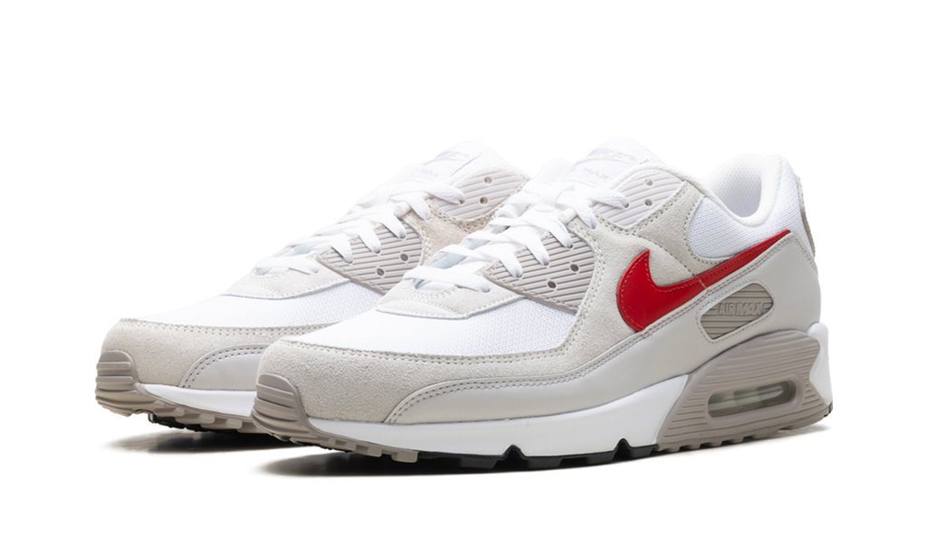 Nike Air Max 90 White College Grey Vast Grey University Red DM0029 113
