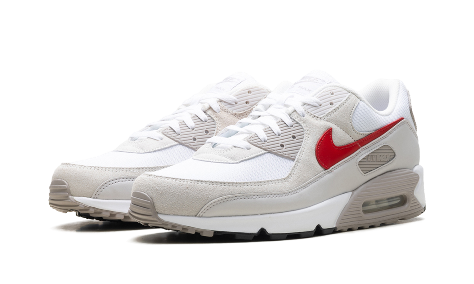 Nike Air Max 90 White College Grey Vast Grey University Red DM0029 113