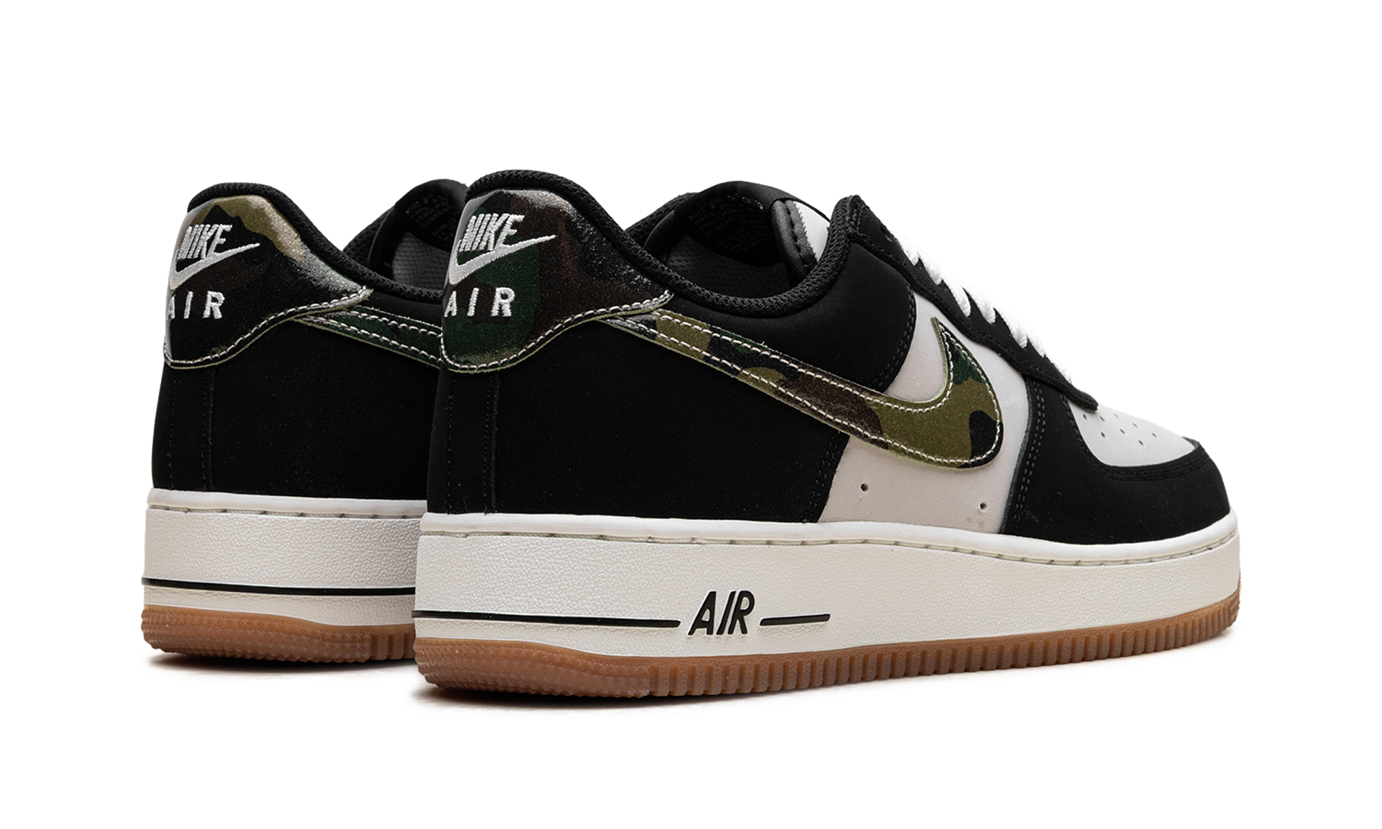 Nike Air Force 1 Low '07 LV8 Black Patent Camo Swoosh HQ1967 100