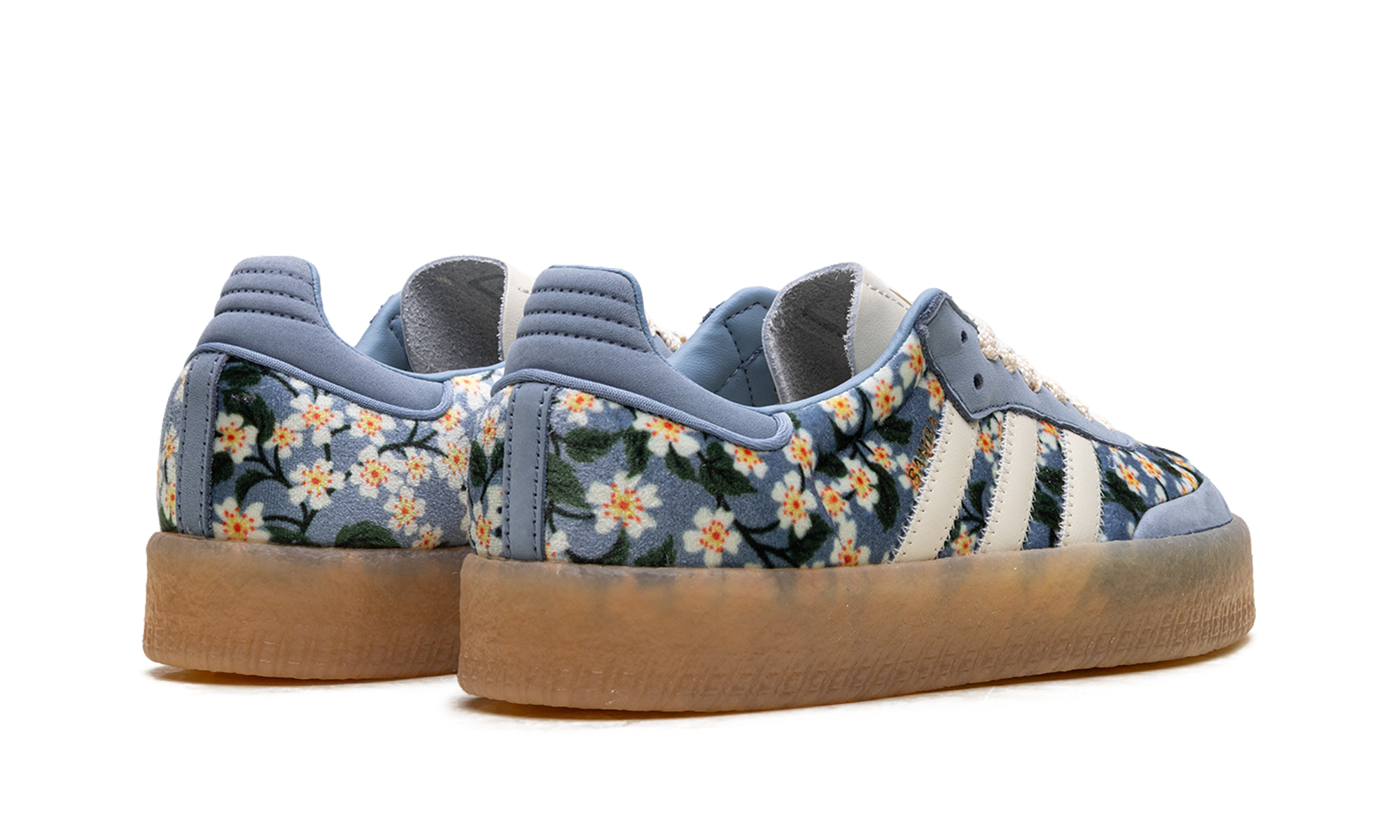 Adidas Sambae WMNS Liberty London Floral Embroidery Blue Cream White JQ6046
