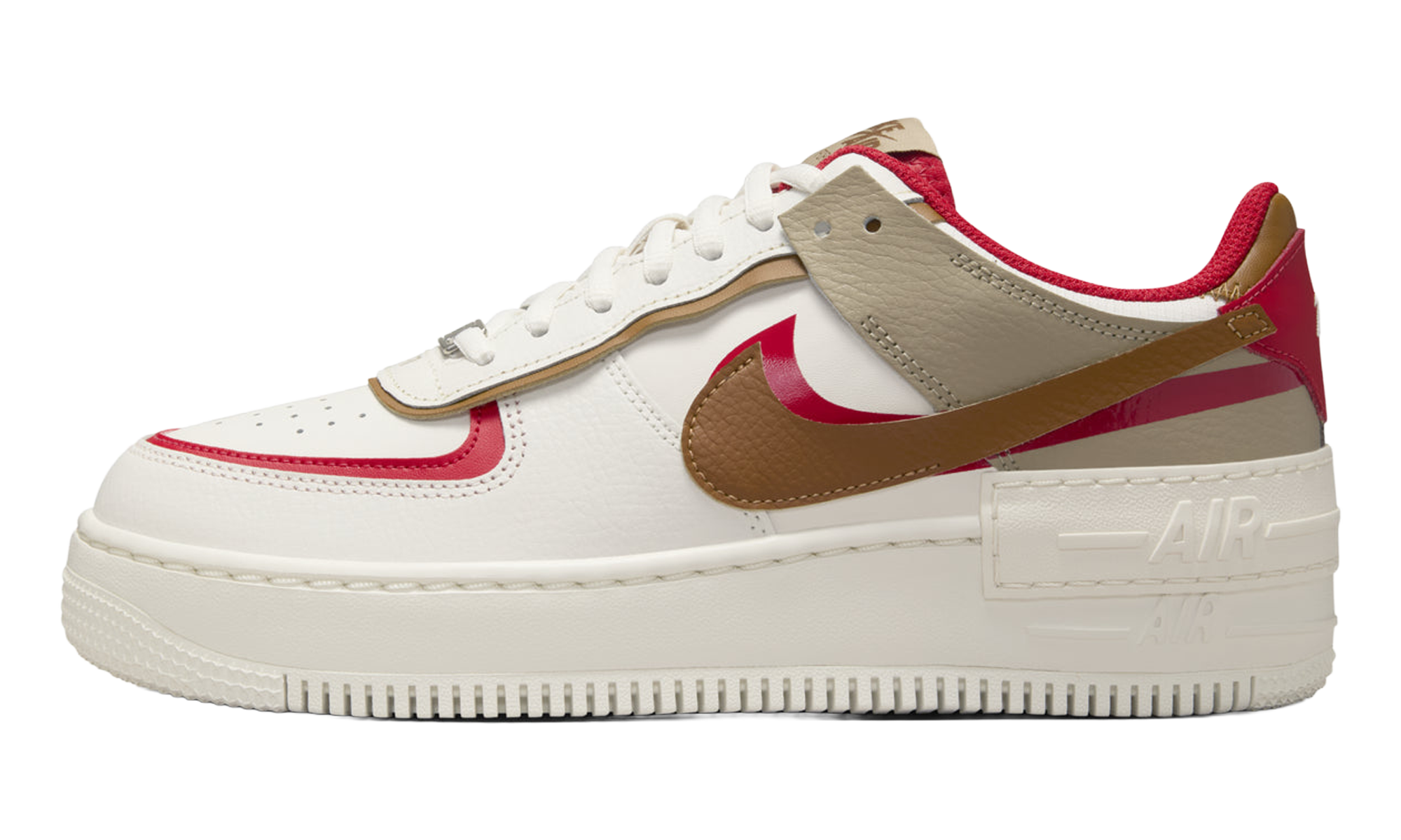 Nike Air Force 1 Low Shadow WMNS Phantom Fire Red Khaki HQ3400 030