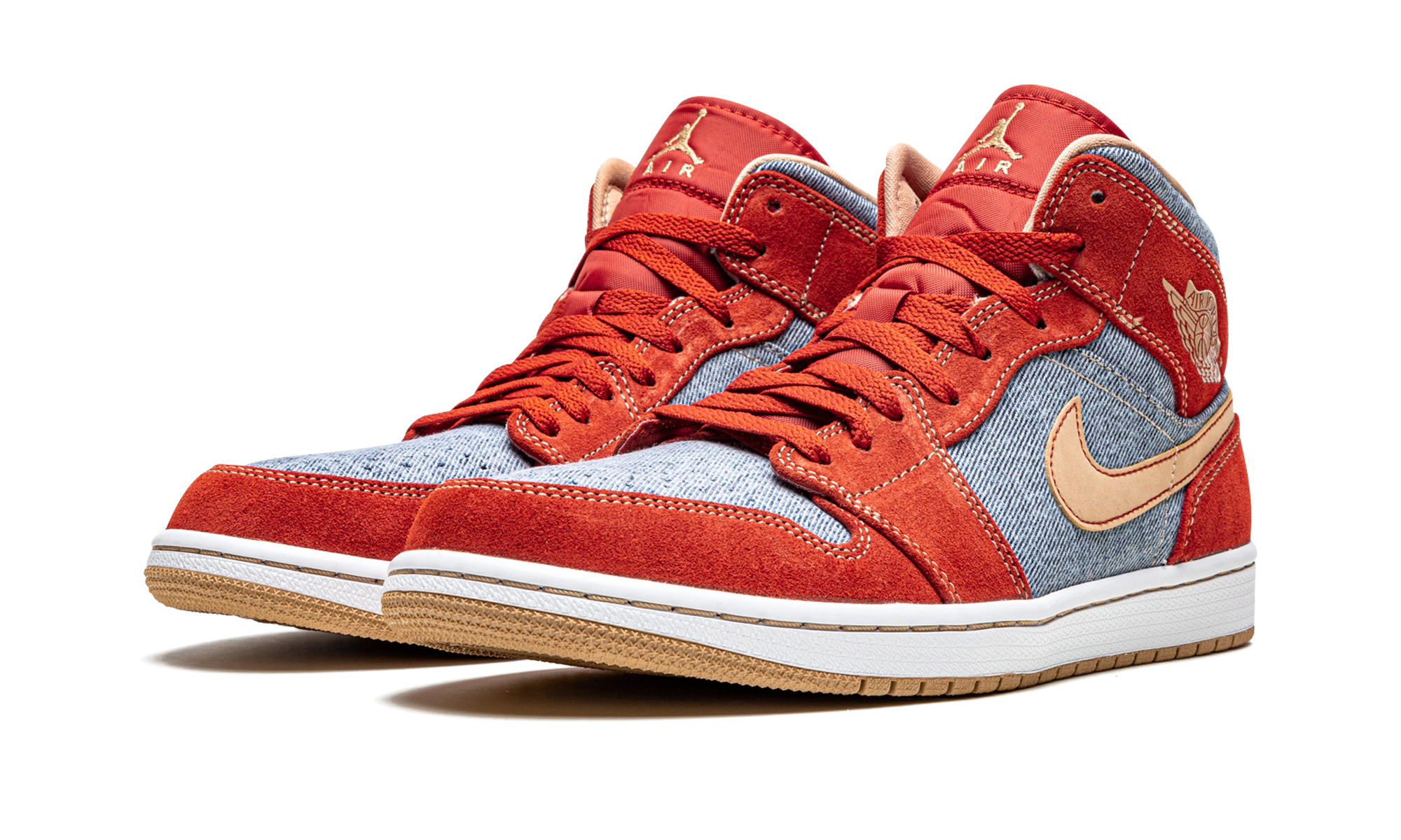 Air Jordan 1 Mid SE Denim Red Suede DM4352 600