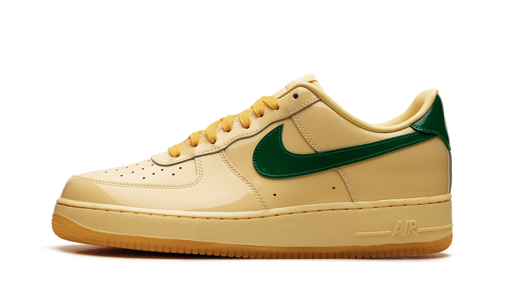 Nike Air Force 1 Low Patent Leather Topaz Gold Pine Green IO4489 700