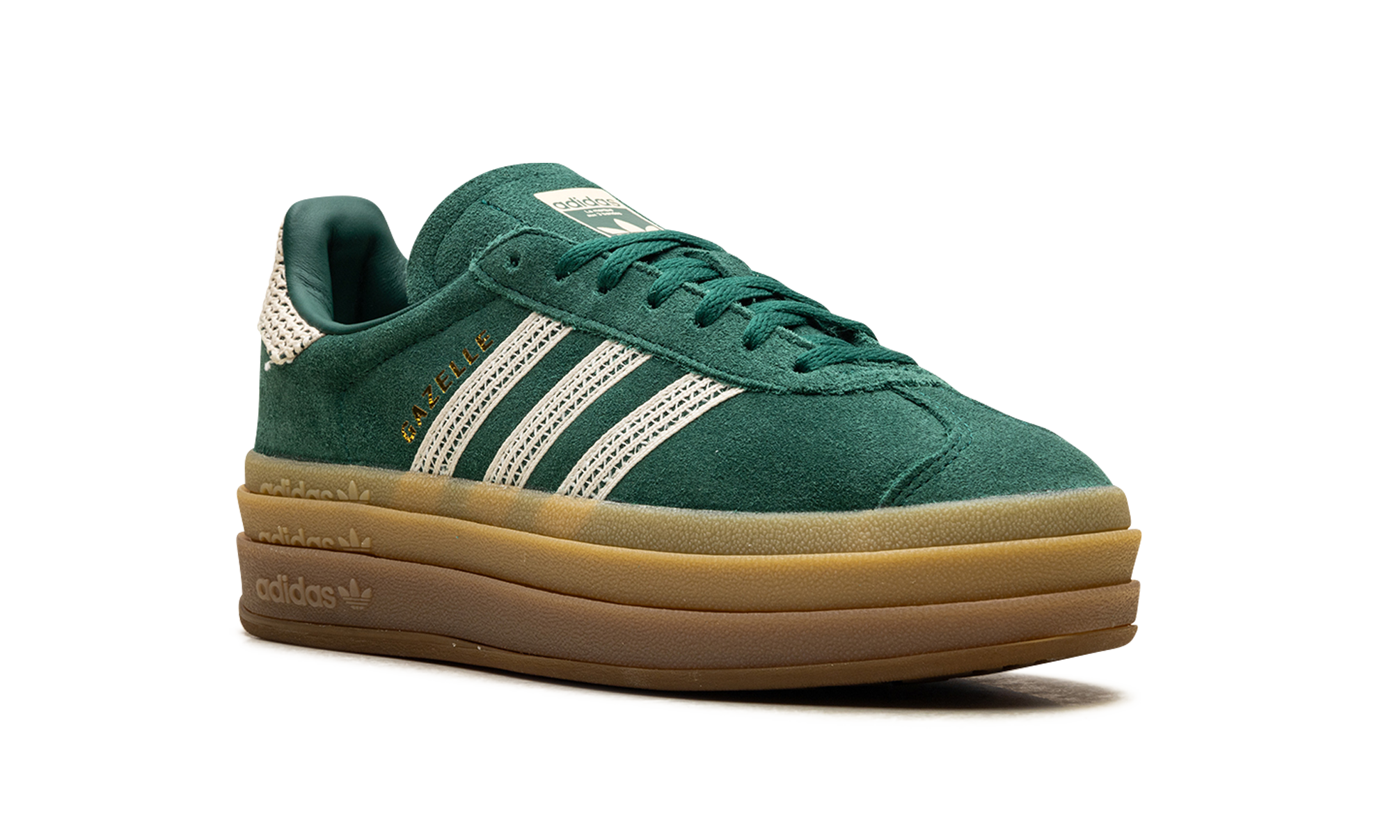 Adidas Gazelle Bold WMNS Collegiate Green White Gold JS3358