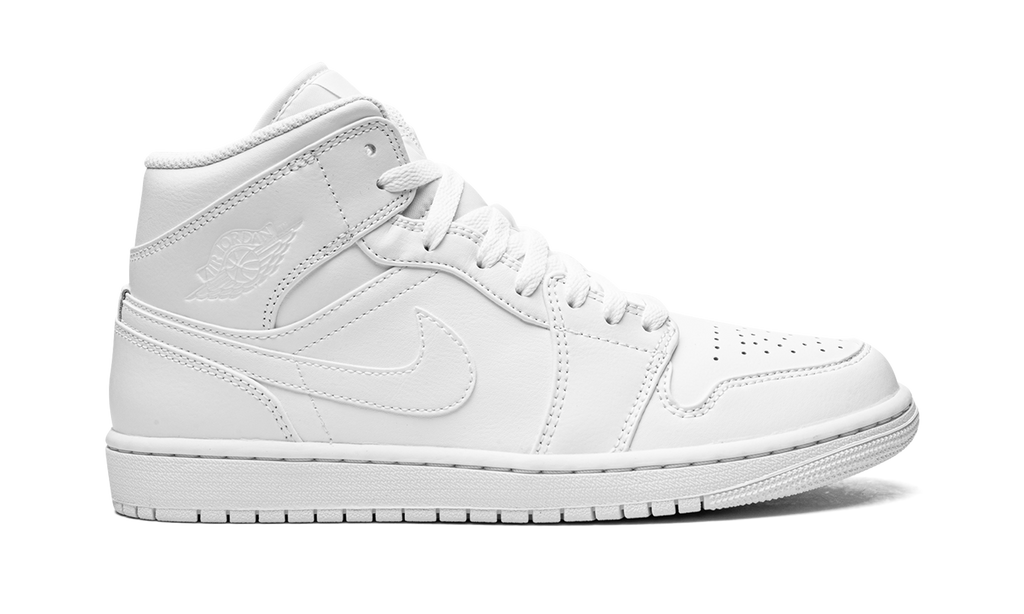 Air Jordan 1 Mid Triple White 554724 136