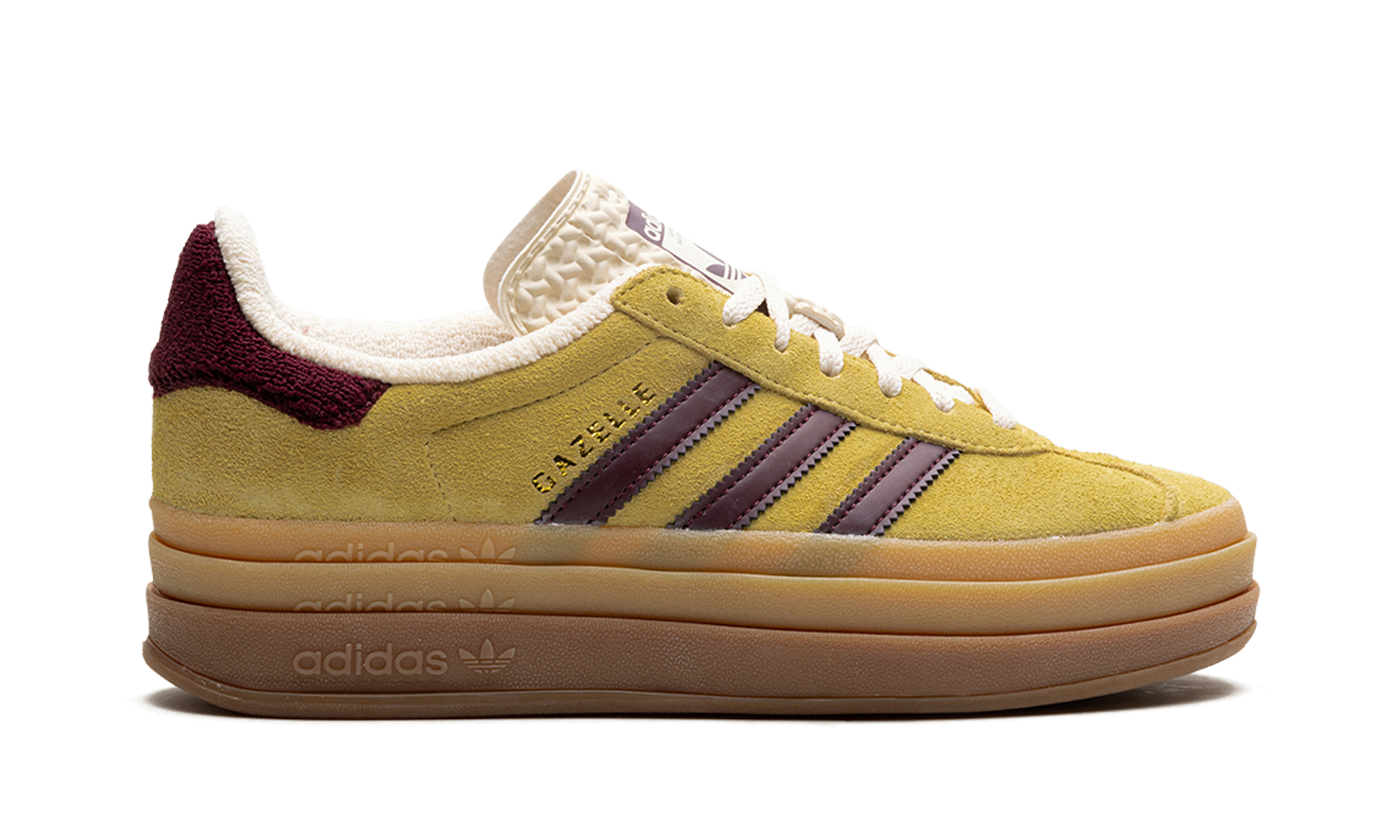 Adidas Gazelle Bold Platform WMNS Yellow Burgundy IF5937