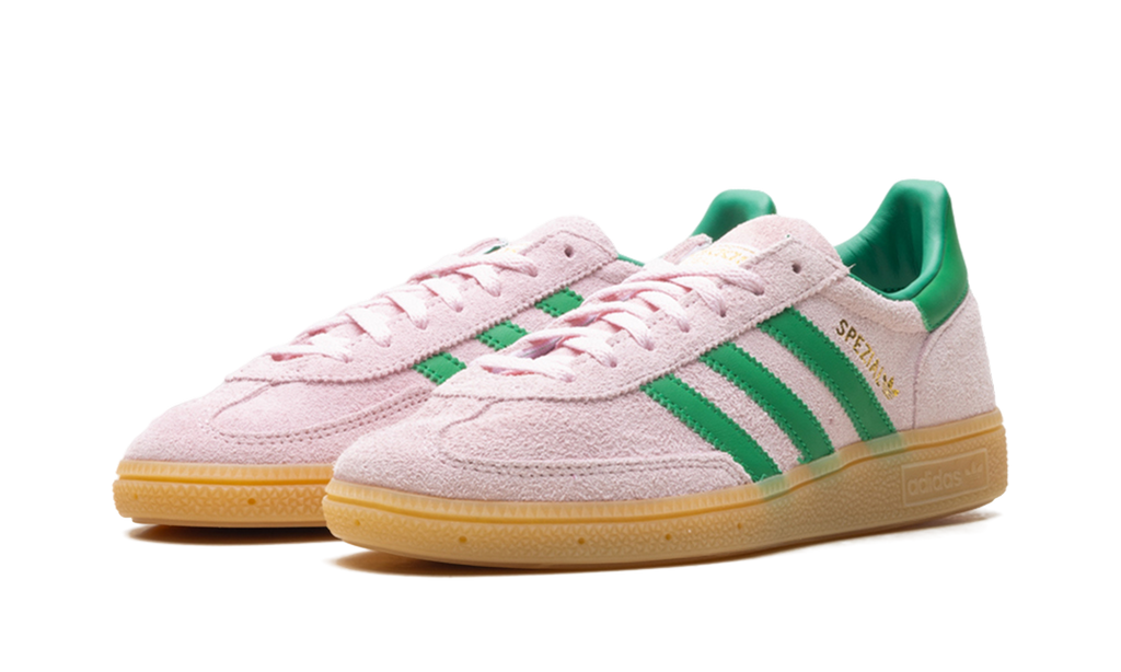 Adidas Handball Spezial WMNS Clear Pink Green Gold JR7347