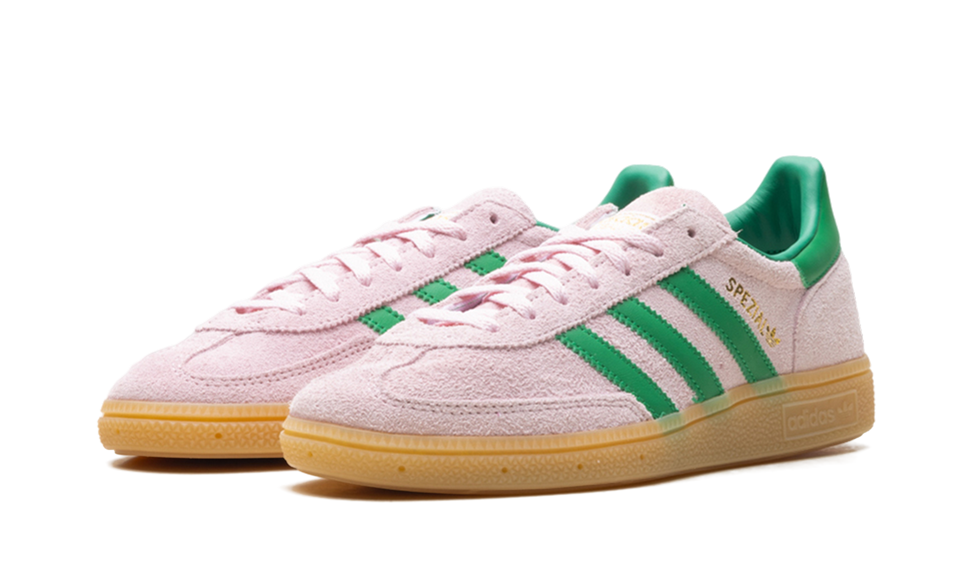 Adidas Handball Spezial WMNS Clear Pink Green Gold JR7347