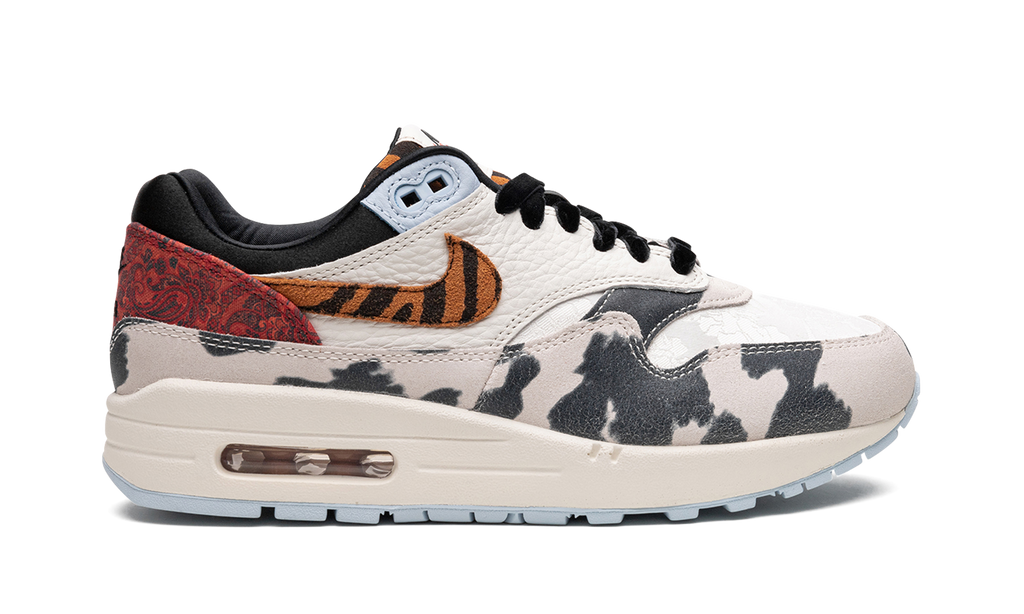 Nike AIR MAX 1 '87 MNS WMNS Tiger Swoosh Cow Print FD0827 133