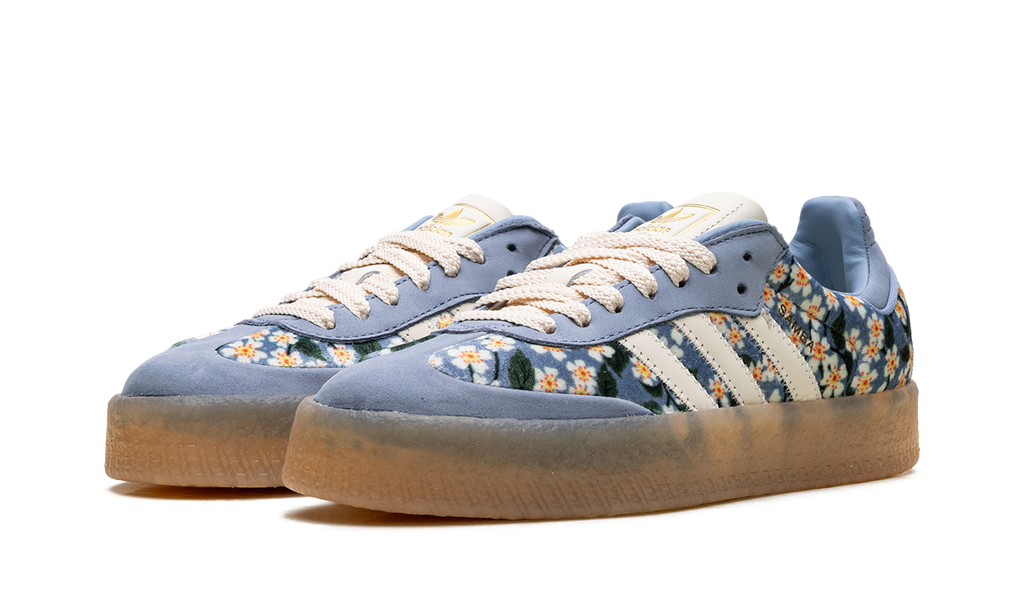 Adidas Sambae WMNS Liberty London Floral Embroidery Blue Cream White JQ6046