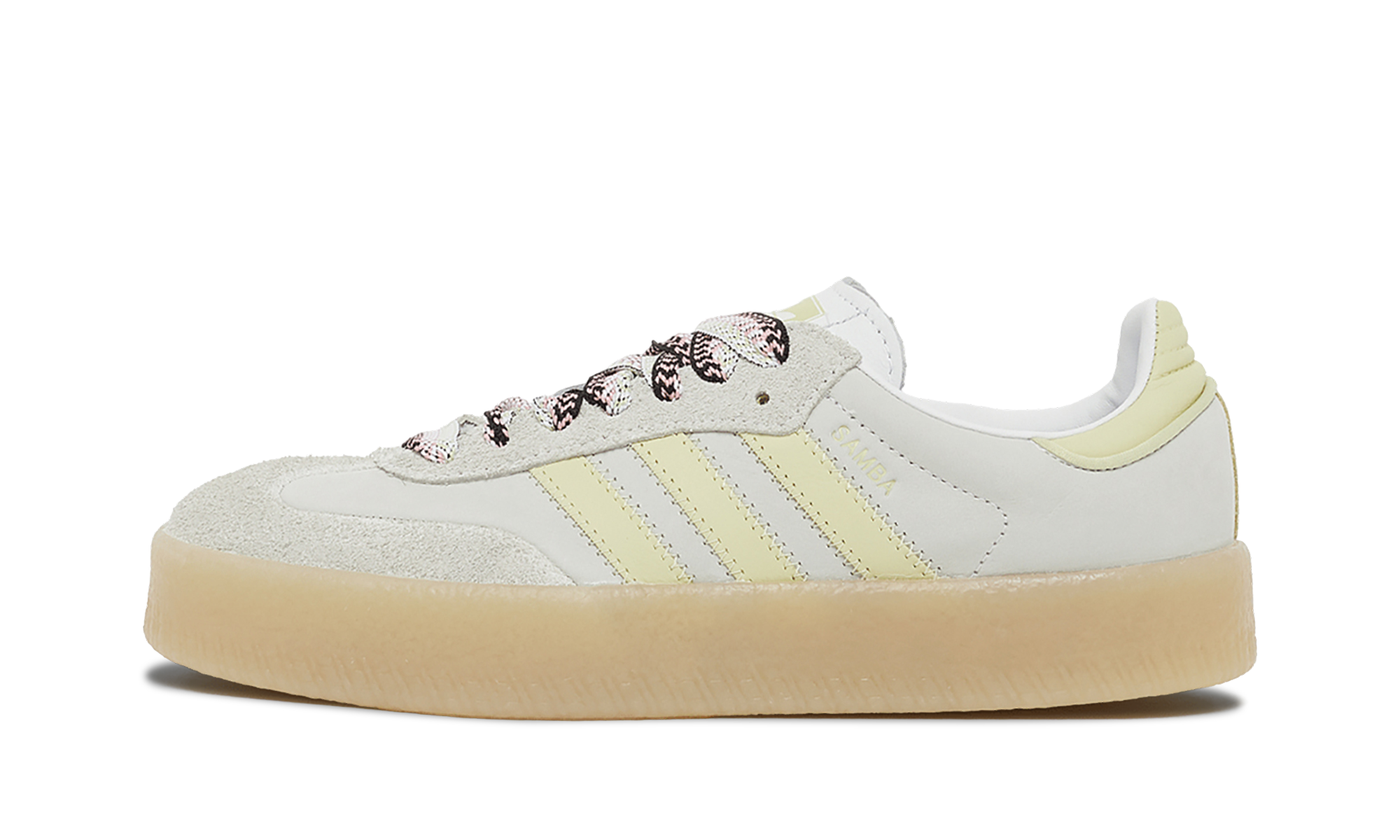 Adidas Sambae WMNS White Grey Powder Yellow JI2739