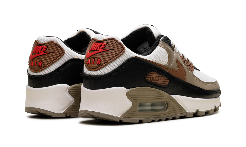 Nike Air Max 90 WMNS Phantom Black Fire Red Light British Tan DH8010 005