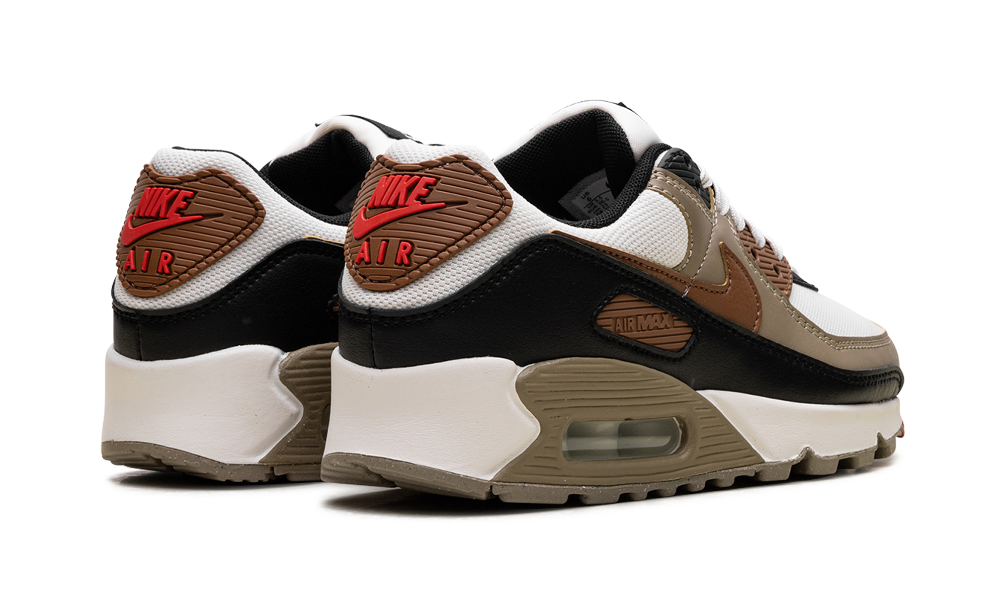Nike Air Max 90 WMNS Phantom Black Fire Red Light British Tan DH8010 005