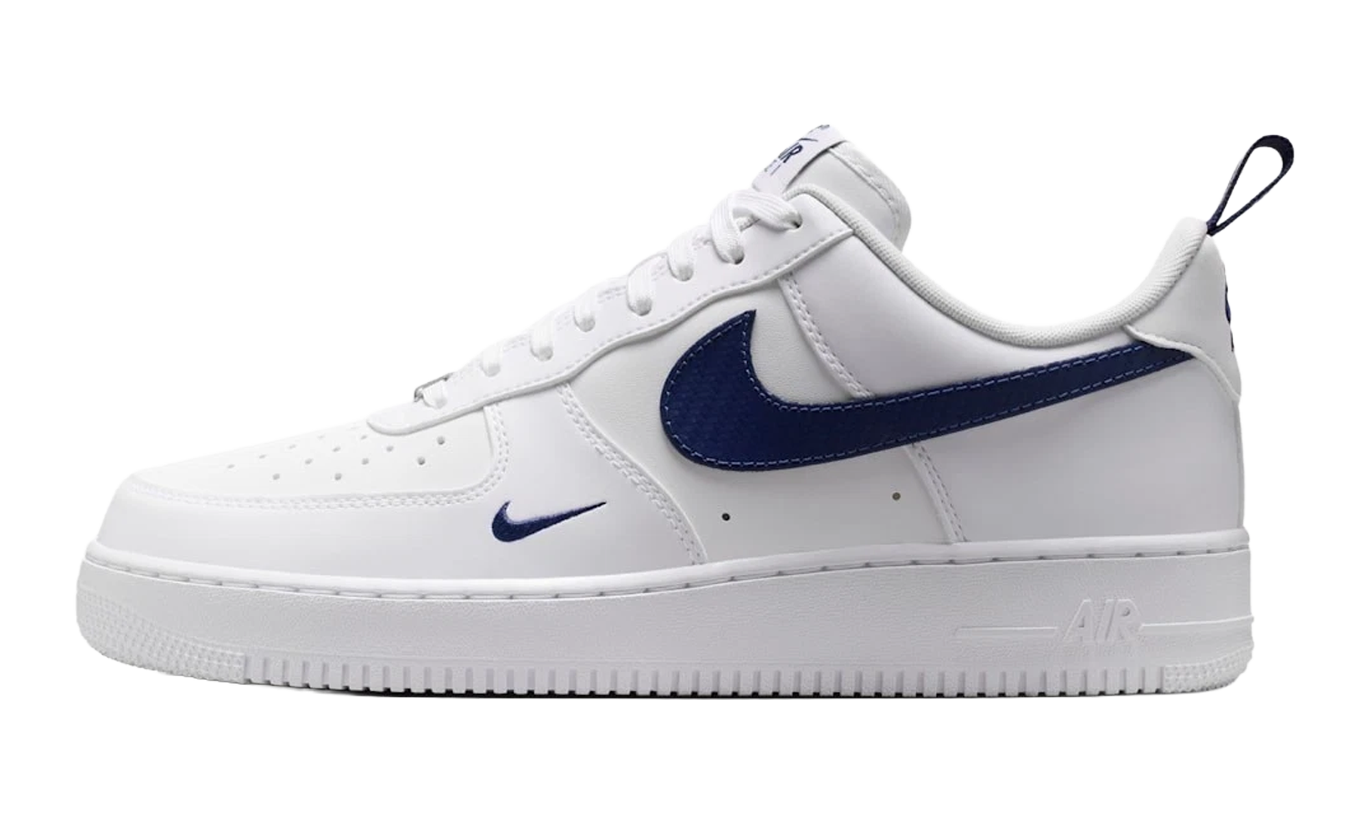 Nike Air Force 1 Low '07 LV8 Carbon Fiber Swoosh White Midnight Navy IR5599 100