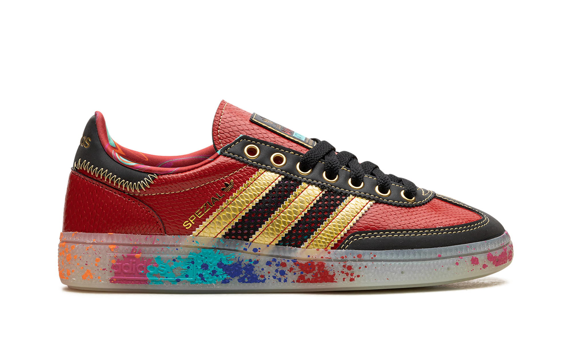 Adidas Handball Spezial S.E.E.D. - Scarlet Gold Paint Splatter ID8617