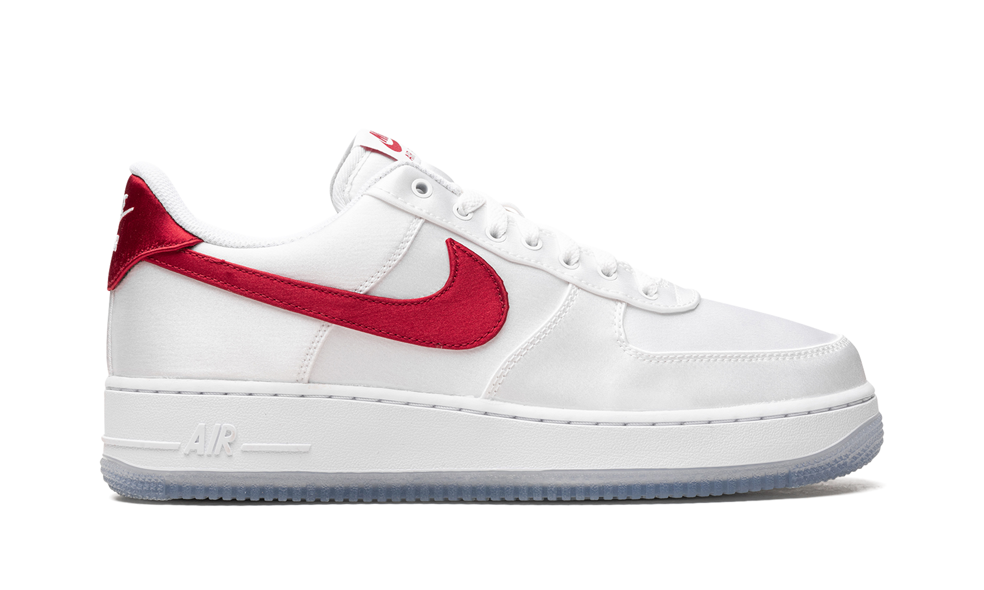 Nike AIR FORCE 1 LO '07 WMNS Satin White Varsity Red DX6541 100