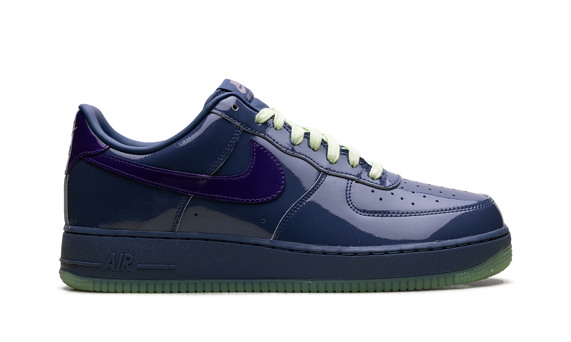 Nike Air Force 1 Low Patent Leather Mystic Navy Grape Ice IO4489 400